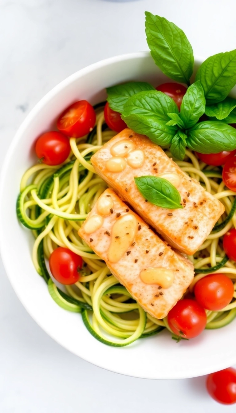 26 Healthy Salmon Dishes That Are Quick, Easy, and Delicious! - 13. Zucchini Noodles with Salmon