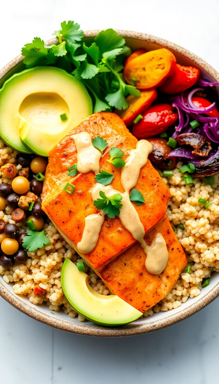 26 Healthy Salmon Dishes That Are Quick, Easy, and Delicious! - 4. Salmon Quinoa Bowl