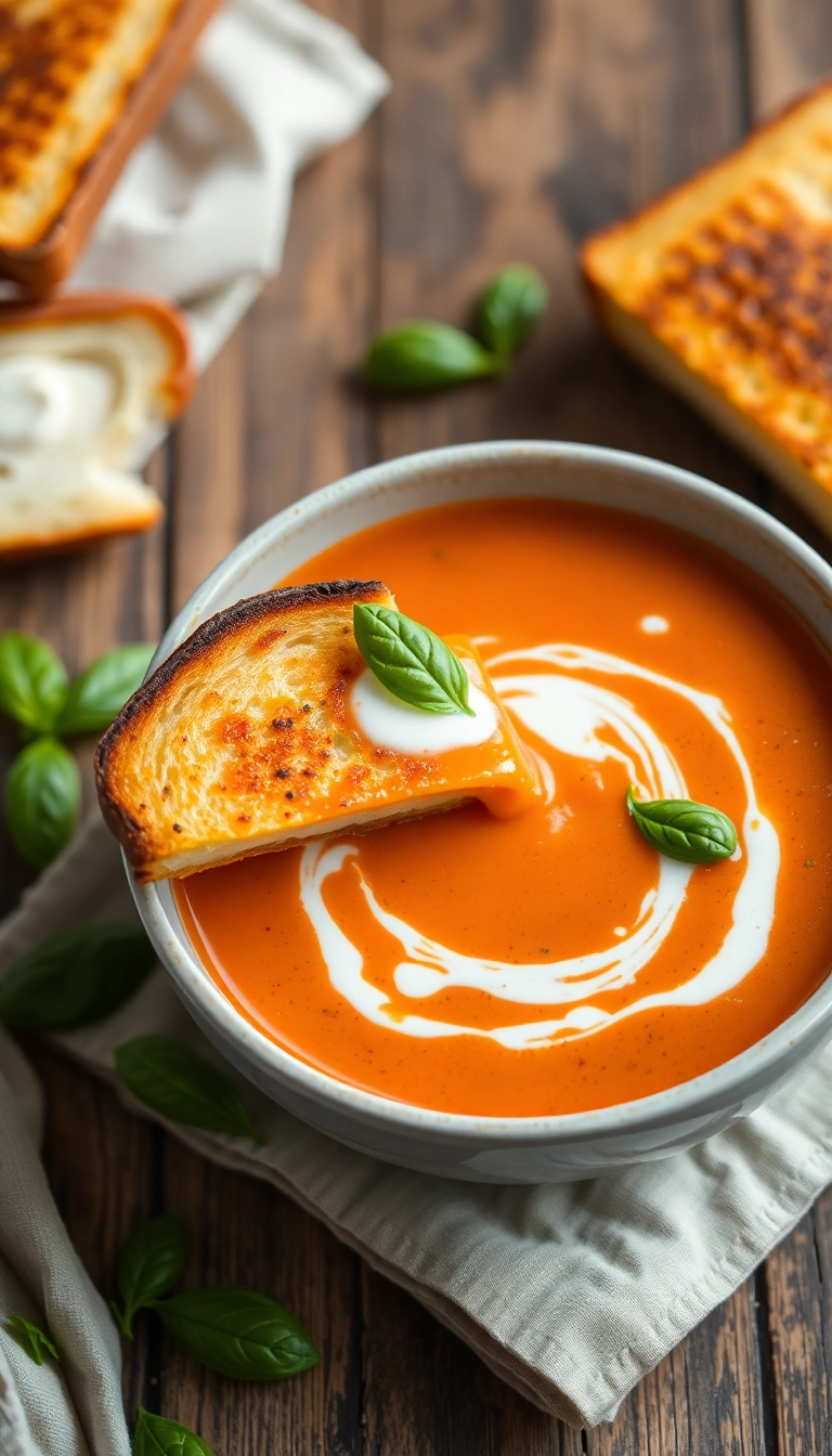 38 Soup Dinner Ideas That Will Warm Your Soul (You Won't Believe #17!) - 2. Creamy Tomato Basil Soup