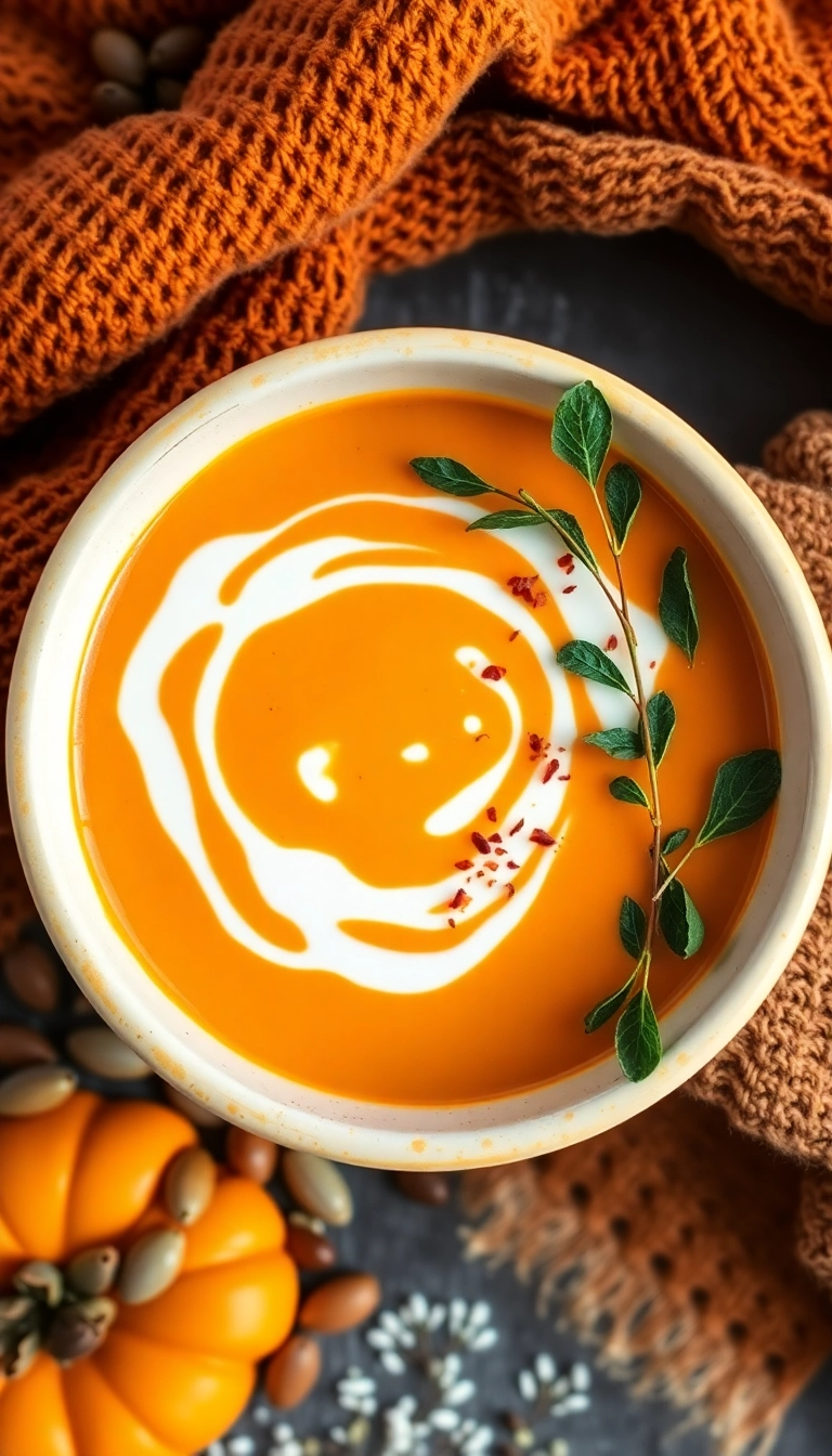 37 Cozy Winter Soup Ideas That'll Warm You Up from the Inside Out! - 4. Spicy Pumpkin Soup