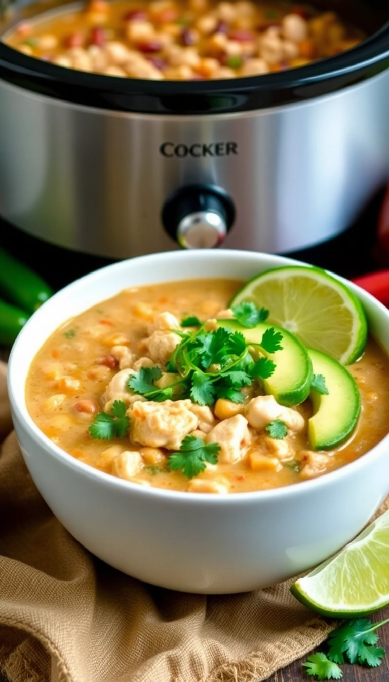 38 Irresistible White Chicken Chili Slow Cooker Recipes You Must Try! - Classic White Chicken Chili