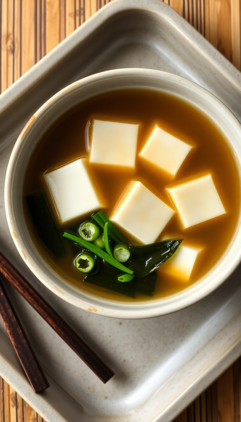 22 Healthy Soup Recipes That Taste Amazing (You'll Love #10!) - 7. Miso Soup with Tofu and Seaweed