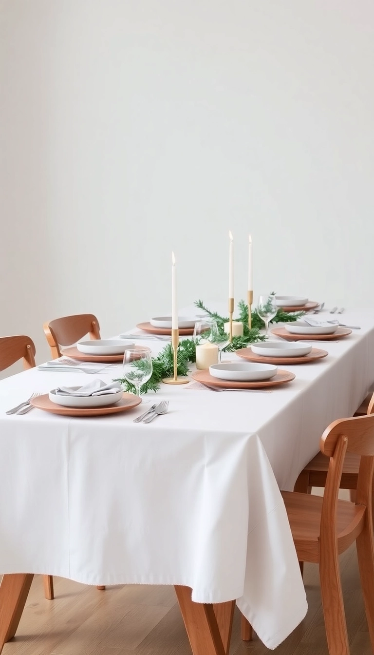 25 Christmas Dinner Table Settings Ideas That Will Wow Your Guests (You Won't Believe #12!) - 6. Minimalist Chic