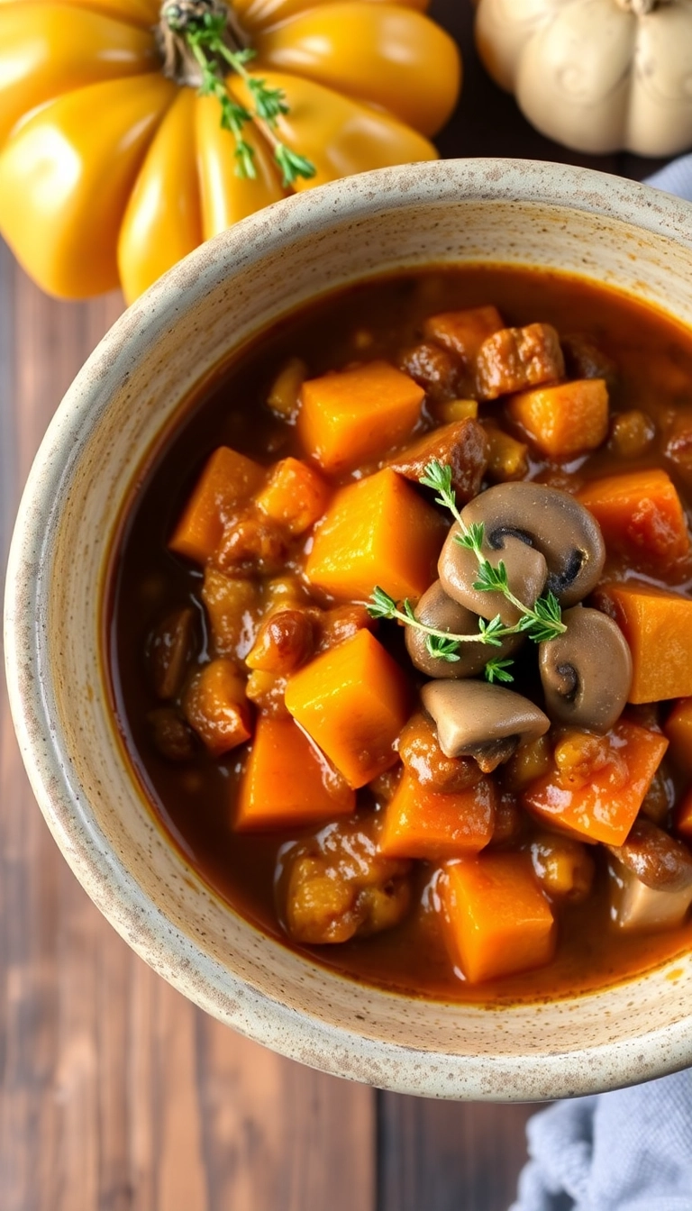 39 Mind-Blowing Butternut Squash Chili Ideas That Will Change Your Dinner Game! - Butternut Squash and Mushroom Chili