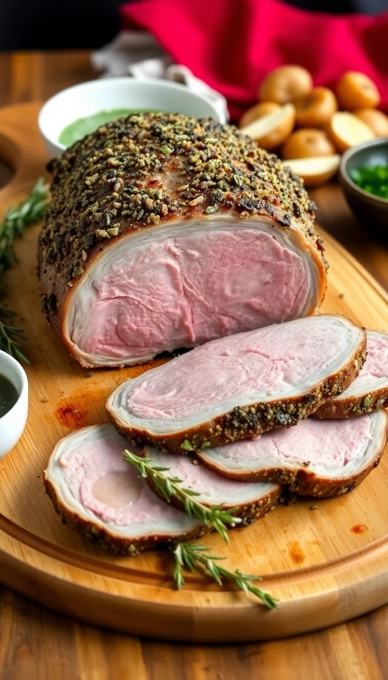 30 Juicy Roasted Meat Recipes Perfect for Your Next Dinner Party! - Savory Garlic and Rosemary Leg of Lamb