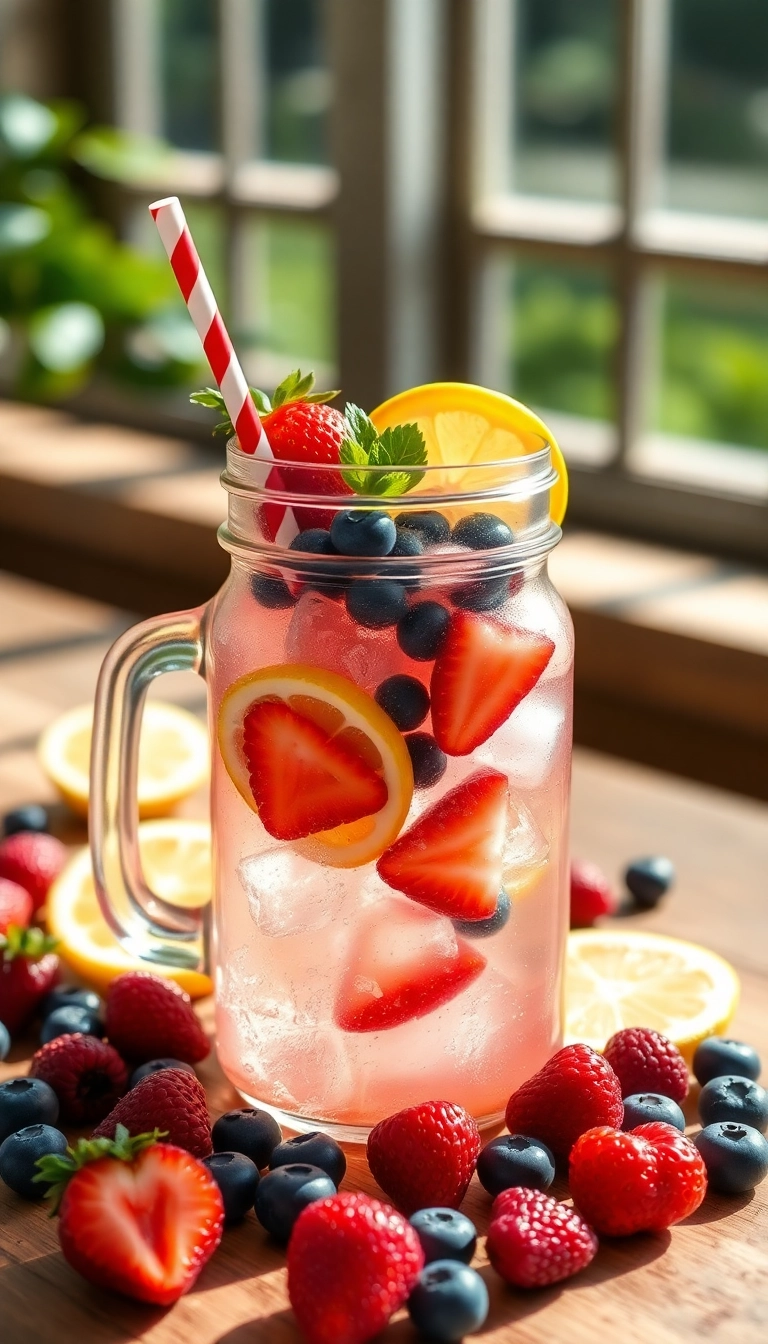 24 Yummy Top Mocktails Ideas That Will Make You Forget About Cocktails! - 2. Sparkling Berry Lemonade