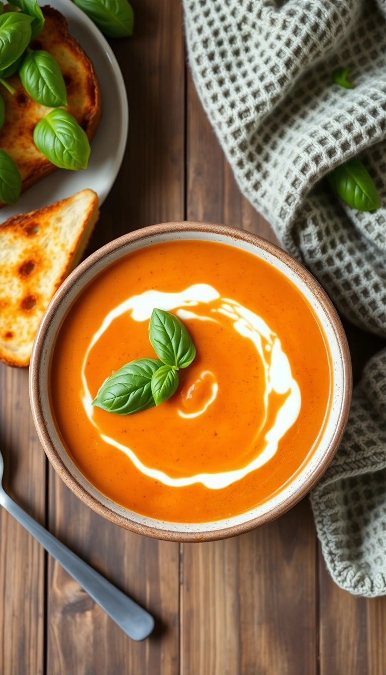 25 Cozy Winter Dinner Ideas That'll Make You Want to Hibernate! - 1. Creamy Tomato Basil Soup