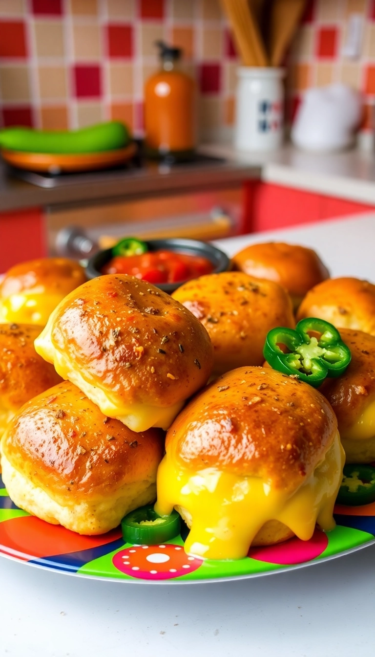 25 Mouthwatering Dinner Rolls Recipes You'll Want to Make Tonight (Wait Until You Try #12!) - 14. Cheesy Jalapeño Dinner Rolls