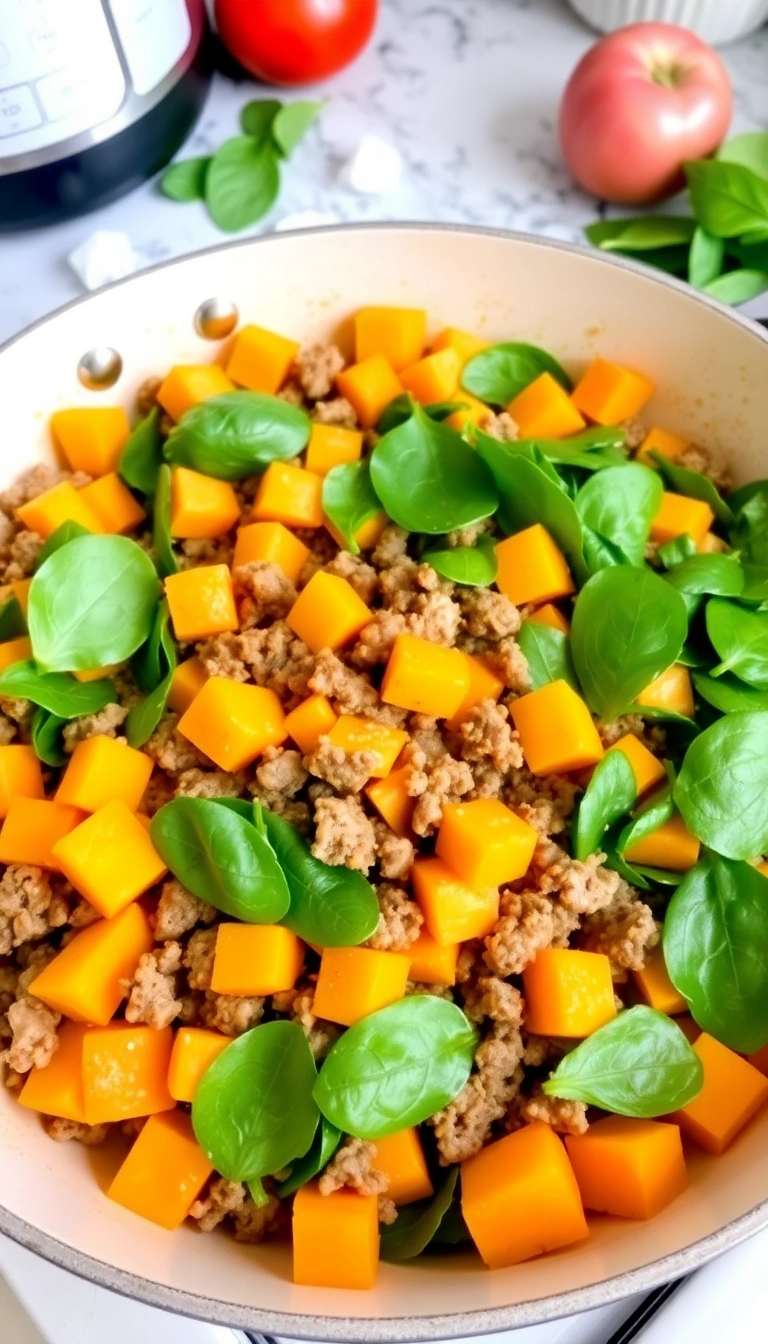 27 Healthy Ground Beef Meals You Can Feel Good About (Even #10 Is Guilt-Free!) - 7. Ground Beef and Sweet Potato Skillet