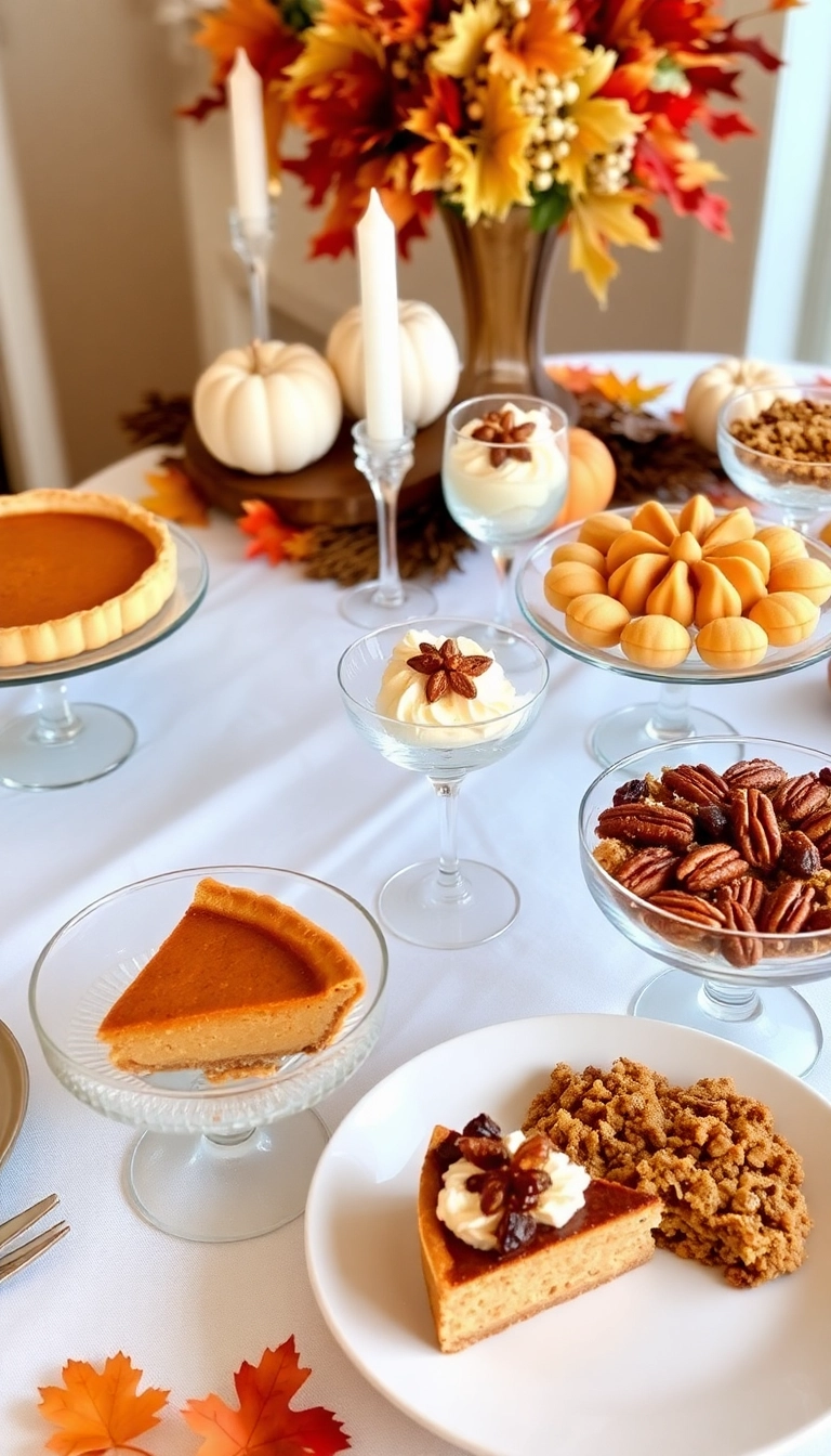 35 Friendsgiving Dinner Party Ideas That Will Wow Your Guests (You'll Want to Steal #12!) - 8. Themed Dessert Table