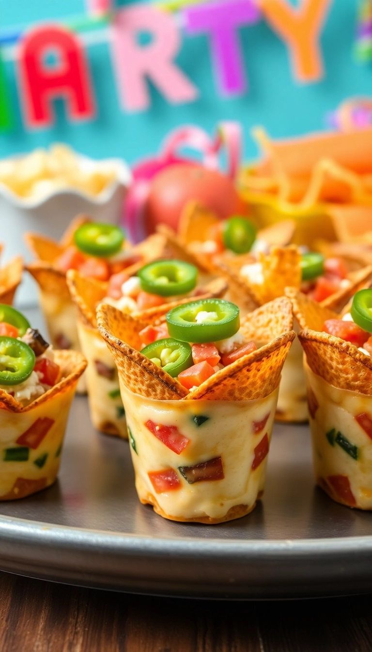 22 Easy DIY Party Finger Food Ideas That Will Wow Your Guests! - 16. Nacho Cups