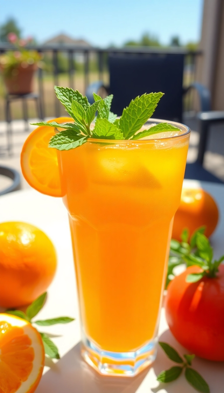 24 Yummy Top Mocktails Ideas That Will Make You Forget About Cocktails! - 23. Orange Mint Spritzer