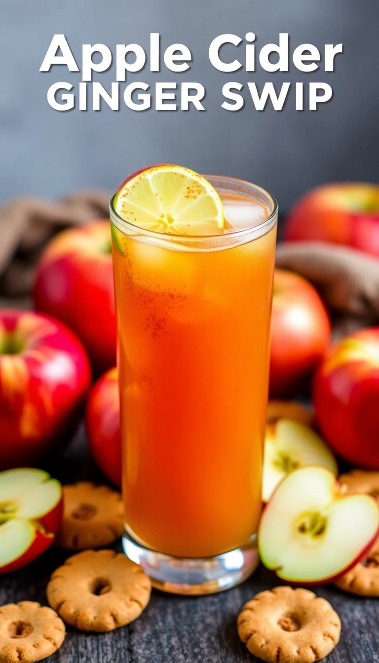 34 Apple Cider Cocktail Ideas That'll Make You Fall in Love with Autumn! - 9. Apple Cider and Ginger Snap