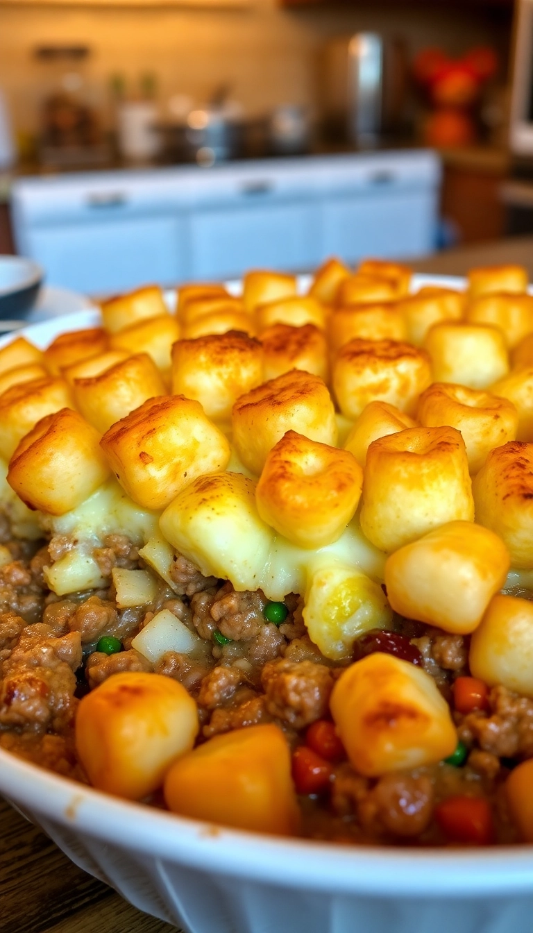 39 Mouthwatering Tater Tots Casserole Ideas That Will Make You Drool! - Tater Tot Shepherd’s Pie