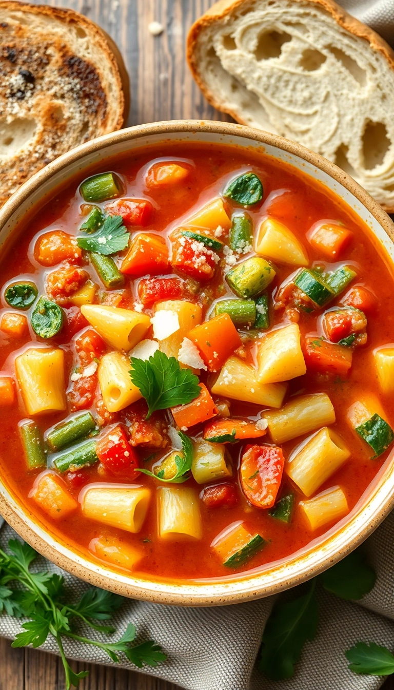 37 Cozy Winter Soup Ideas That'll Warm You Up from the Inside Out! - 10. Vegetable Minestrone