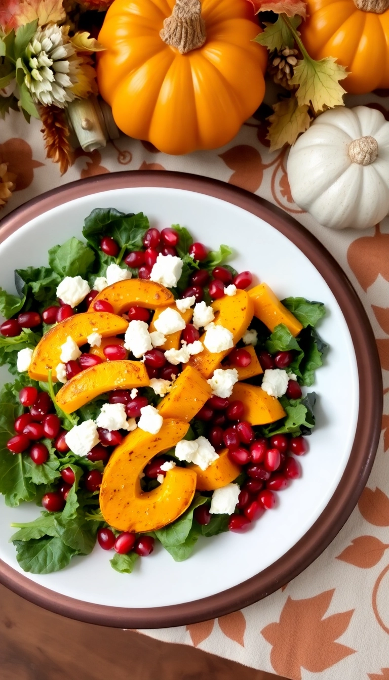 30 Cozy Butternut Squash Salad Ideas That Will Warm Your Heart! - Butternut Squash & Pomegranate Salad