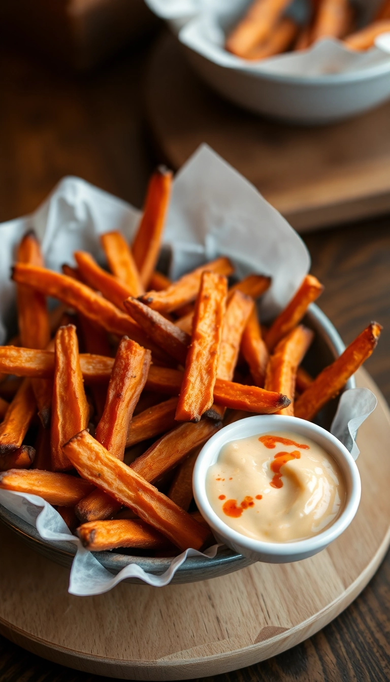 26 Junk Food Snacks Ideas That Will Steal the Show at Your Next Party! - 17. Sweet Potato Fries