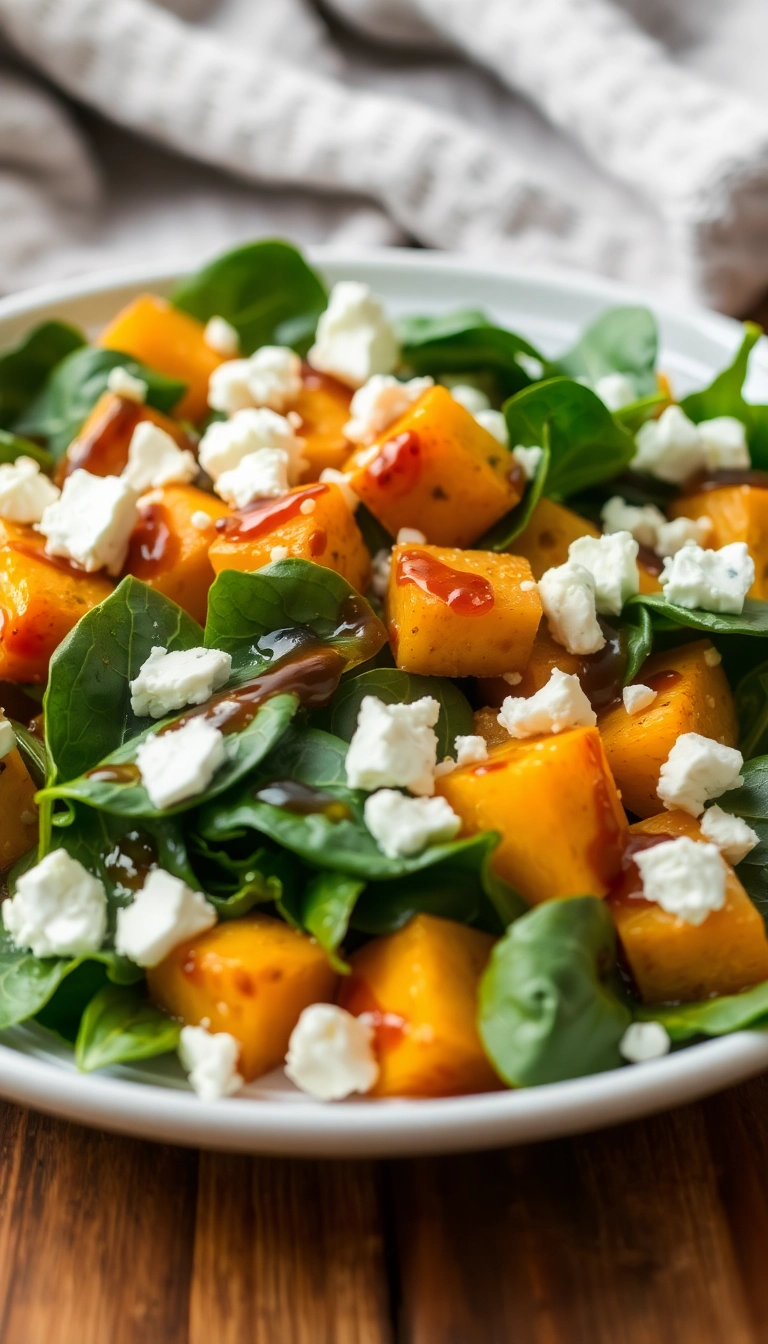 30 Must-Try Winter Salad Ideas for a Nutritious Boost (You’ll Love #23!) - 11. Butternut Squash & Spinach Salad