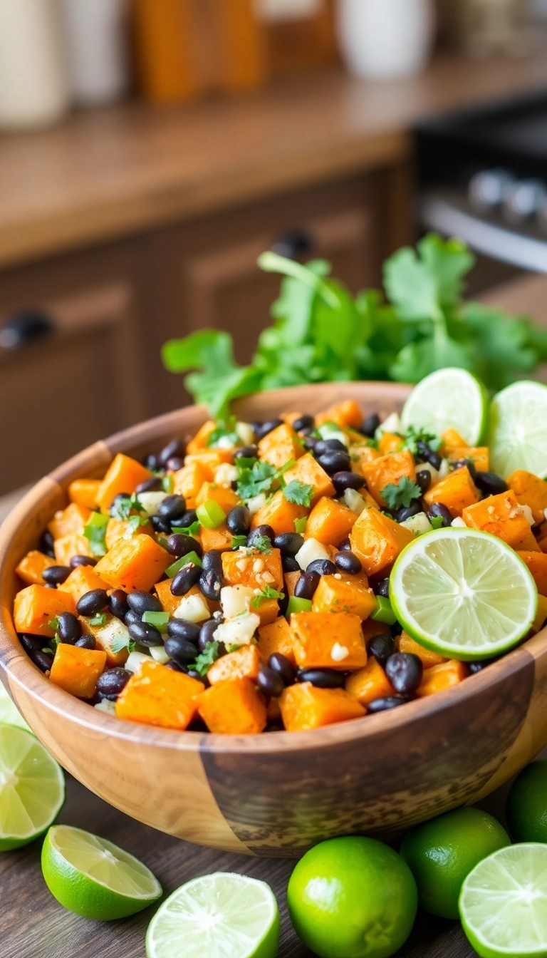 37 Quick and Easy Harvest Salad Ideas for Your Weekly Meal Prep! - 9. Sweet Potato and Black Bean Salad