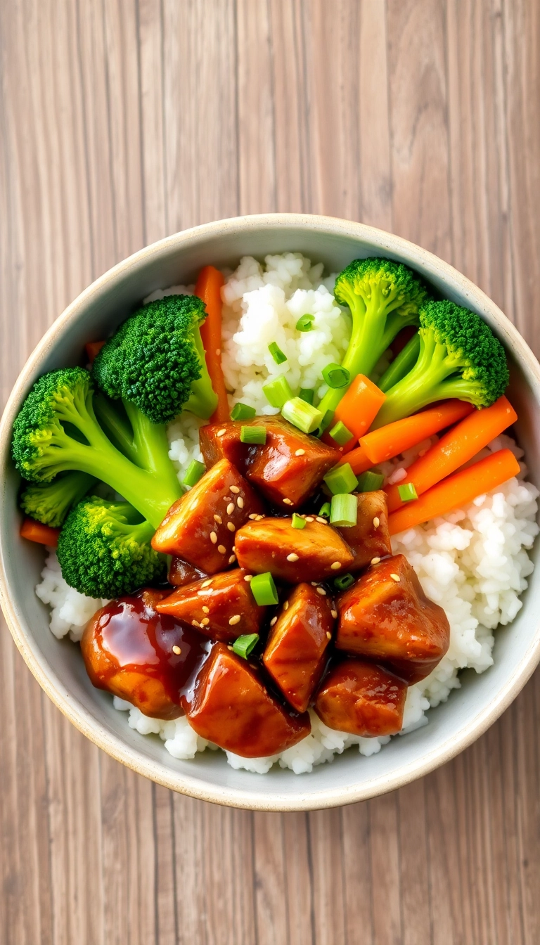 28 Mouthwatering BBQ Chicken Ideas You Can Make at Home (You Won't Believe #14!) - 8. Teriyaki BBQ Chicken Rice Bowl