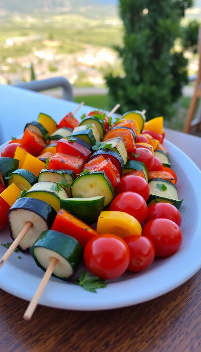 22 Best Vegetarian Greek Side Dishes You Need to Try (Your Taste Buds Will Thank You!) - 15. Grilled Vegetable Skewers