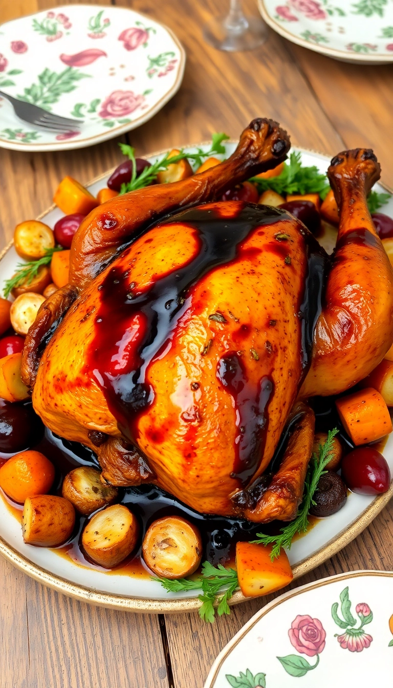 30 Juicy Roasted Meat Recipes Perfect for Your Next Dinner Party! - Balsamic Glazed Roast Chicken