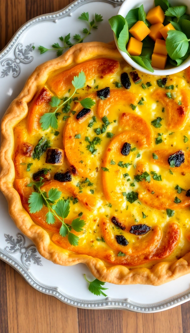 31 Irresistible Butternut Squash Recipes That Will Make You Want Seconds! - 6. Butternut Squash Quiche