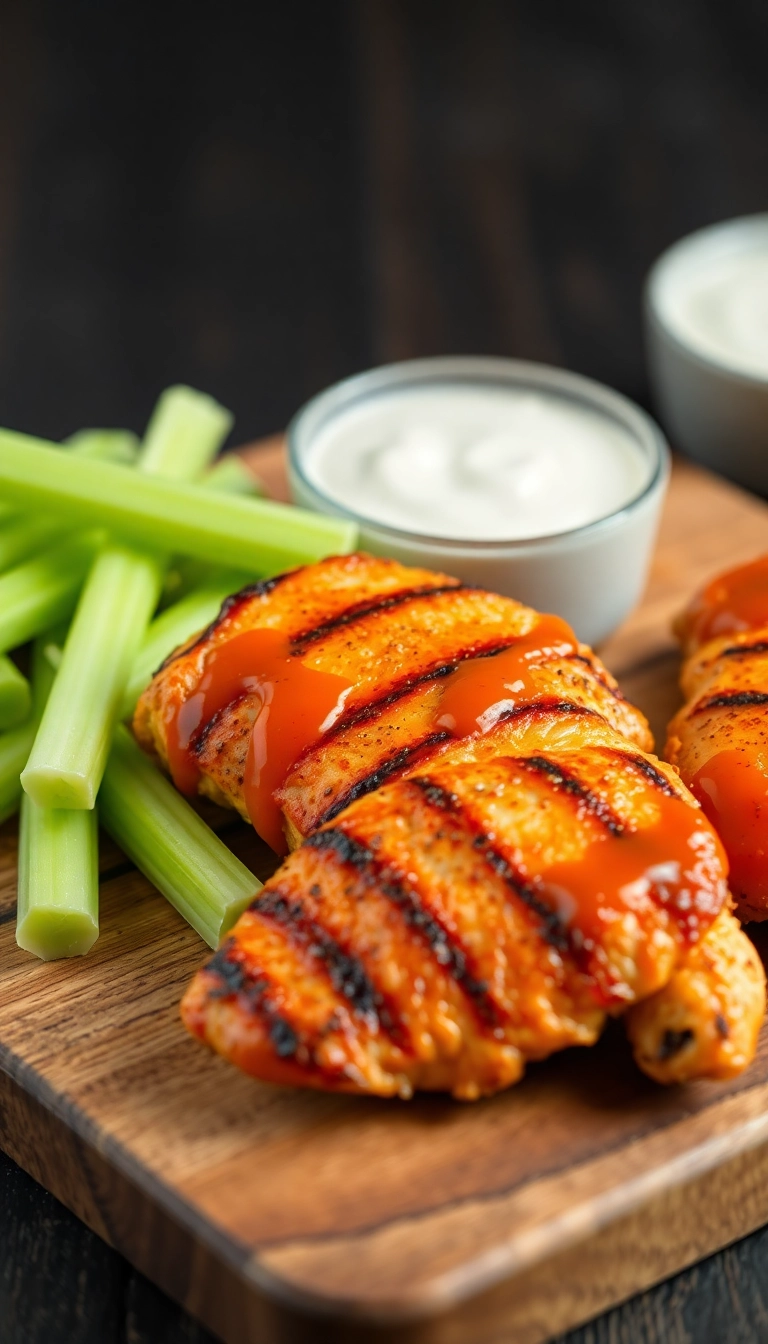 22 Mouthwatering Grilled Buffalo Chicken Breast Recipes That Will Blow Your Mind! - Classic Grilled Buffalo Chicken Breasts