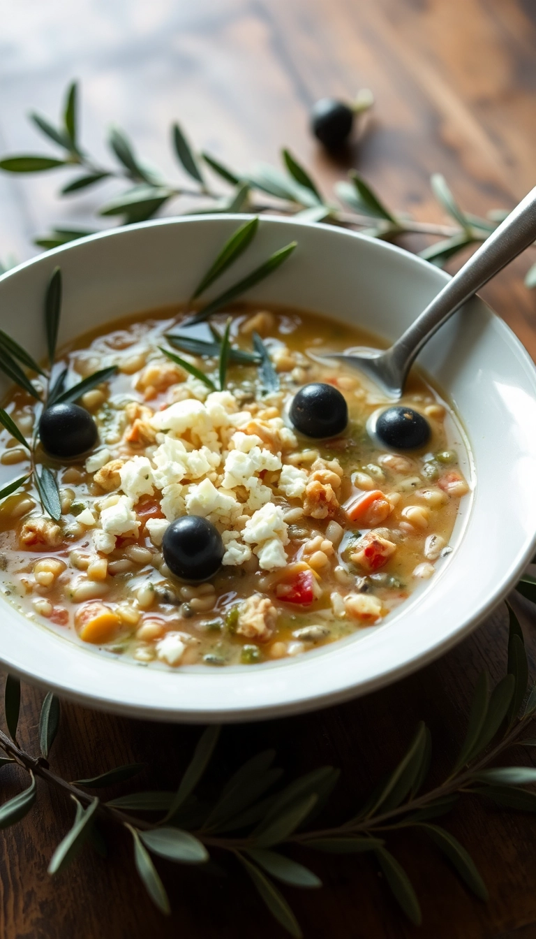 26 Cozy Chicken Wild Rice Soup Ideas Perfect for Fall (Trust Us, #5 Is Amazing!) - 10. Mediterranean Chicken Wild Rice Soup