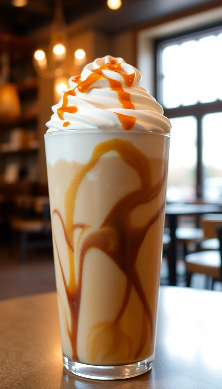 27 Trendy Dunkin Donuts Drinks Ideas That Will Make You the Talk of the Town! - 8. Caramel Swirl Frozen Coffee