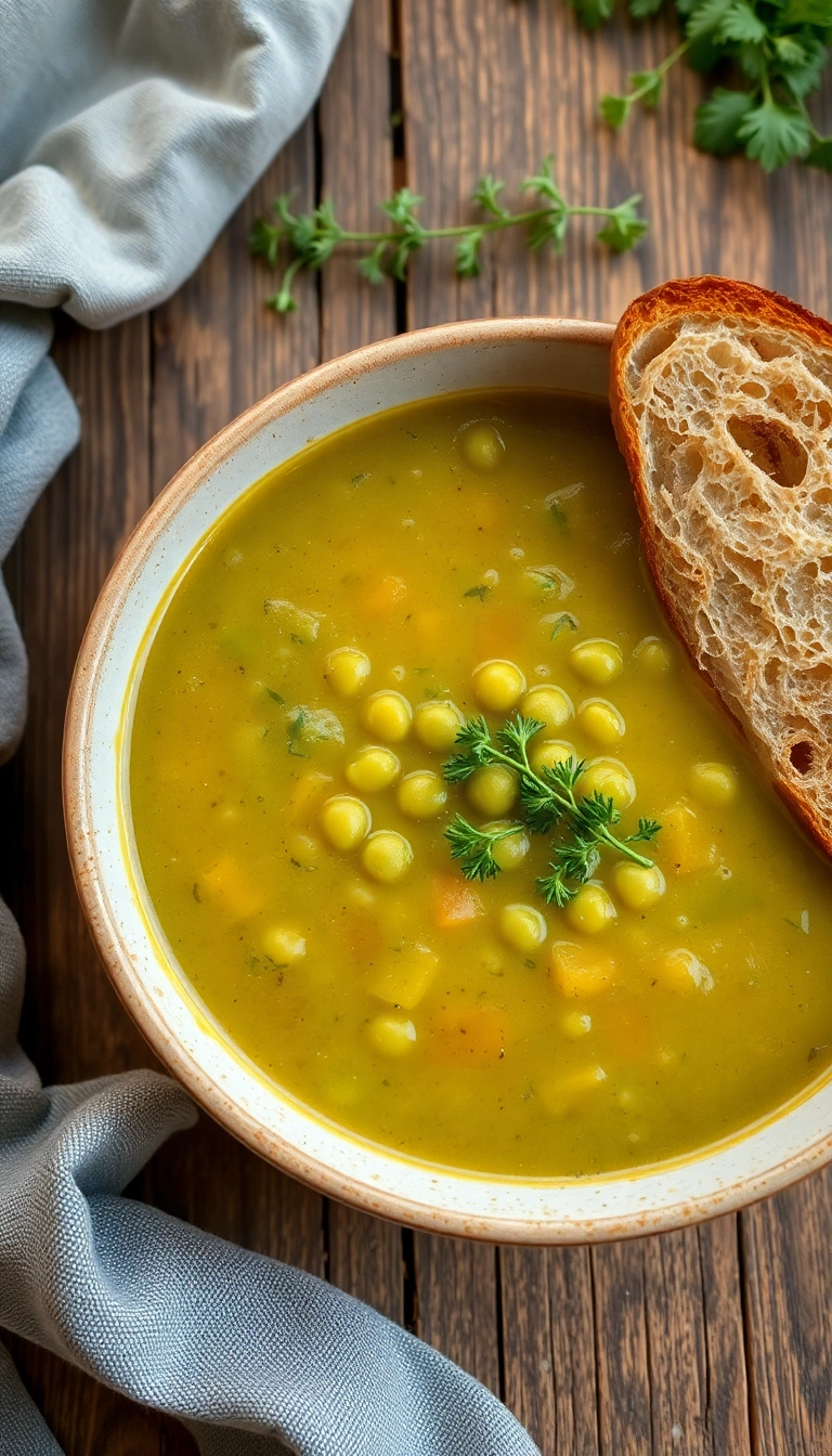 37 Cozy Winter Soup Ideas That'll Warm You Up from the Inside Out! - 14. Split Pea Soup