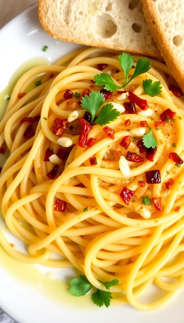 24 Quick Comfort Food Dinners That Are Perfect for Any Night (Don't Miss #4!) - 18. Spaghetti Aglio e Olio