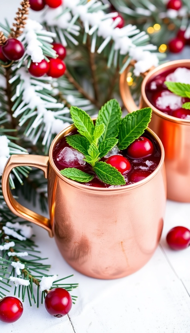 23 Winter Party Drink Ideas That'll Impress Your Guests (You Won't Believe #12!) - 2. Cranberry Moscow Mule