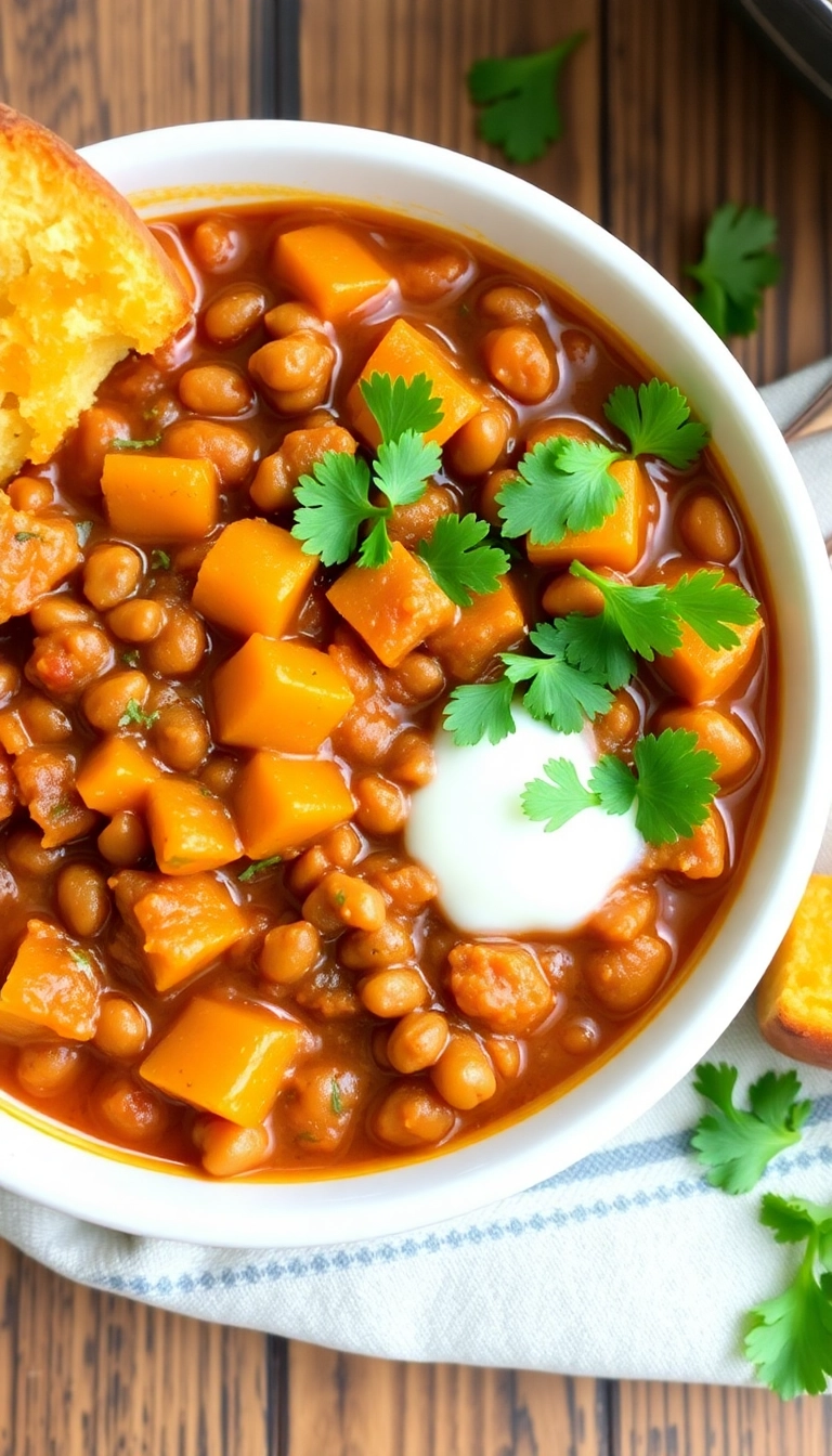 39 Mind-Blowing Butternut Squash Chili Ideas That Will Change Your Dinner Game! - Butternut Squash and Lentil Chili