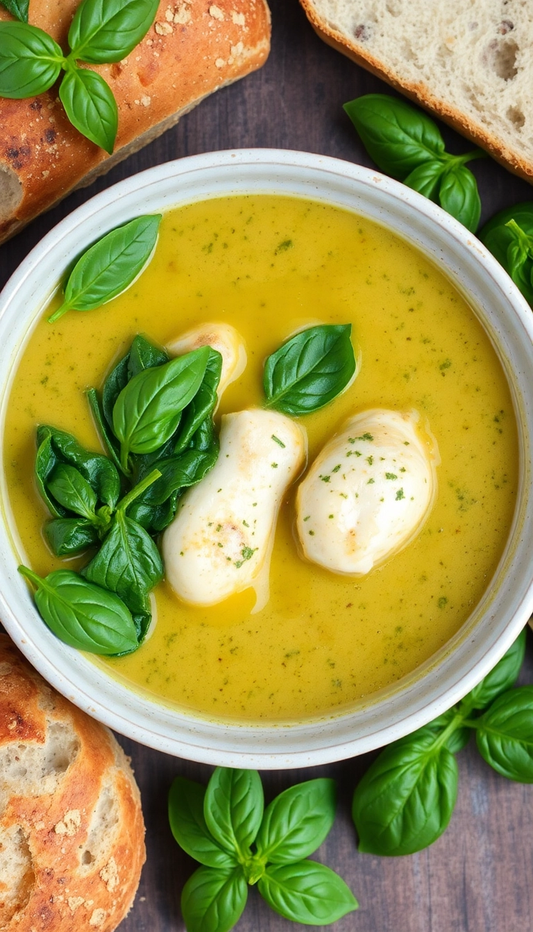 38 Soup Dinner Ideas That Will Warm Your Soul (You Won't Believe #17!) - 14. Pesto Chicken Soup