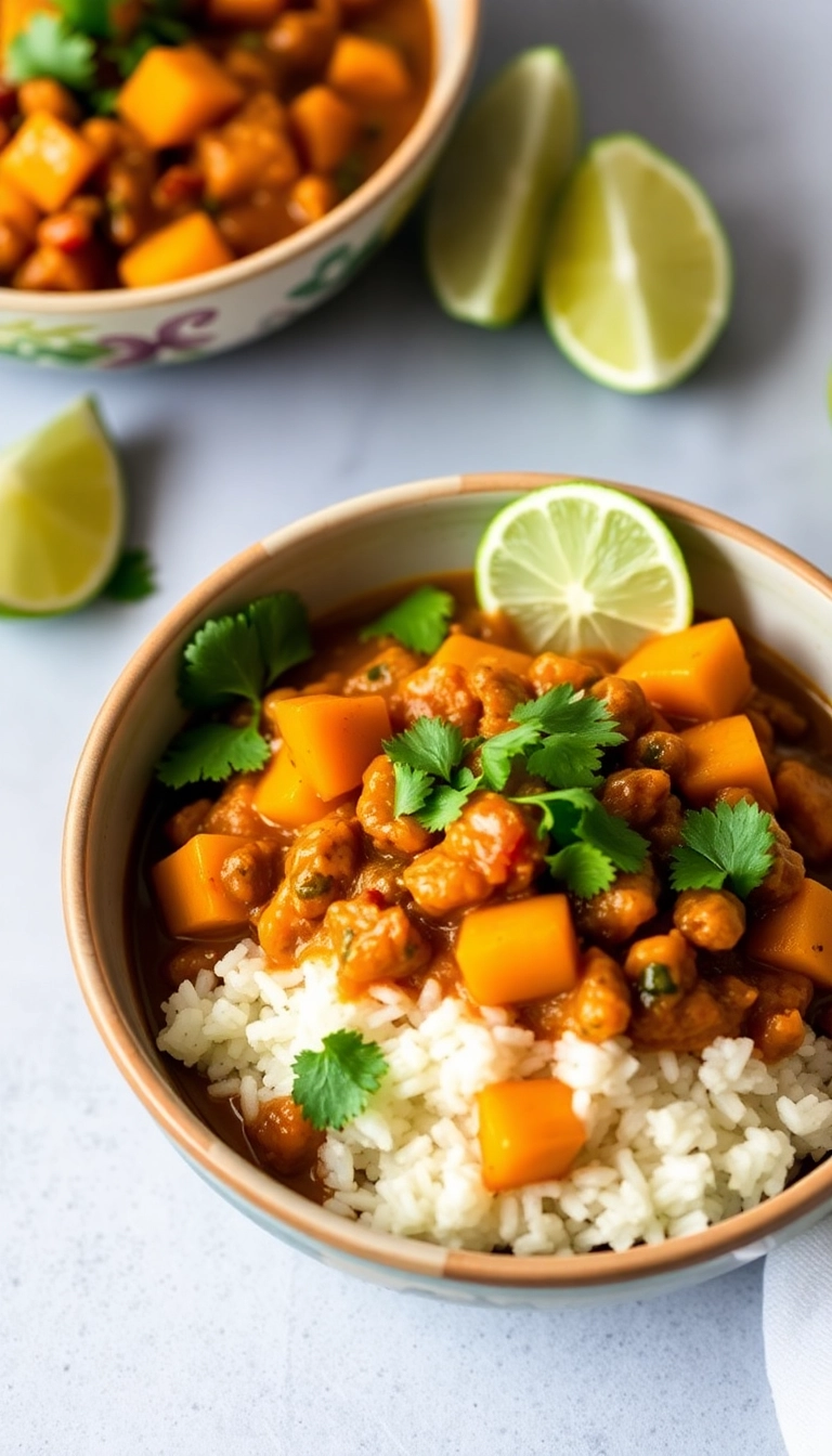 39 Mind-Blowing Butternut Squash Chili Ideas That Will Change Your Dinner Game! - Butternut Squash Chili with Cilantro Lime Rice