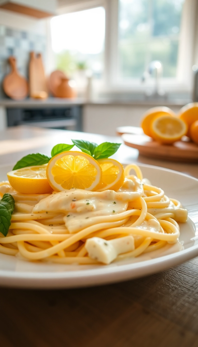 28 Delicious Creamy Pasta Dishes to Make Your Evenings Extra Cozy! - 11. Lemon Cream Pasta