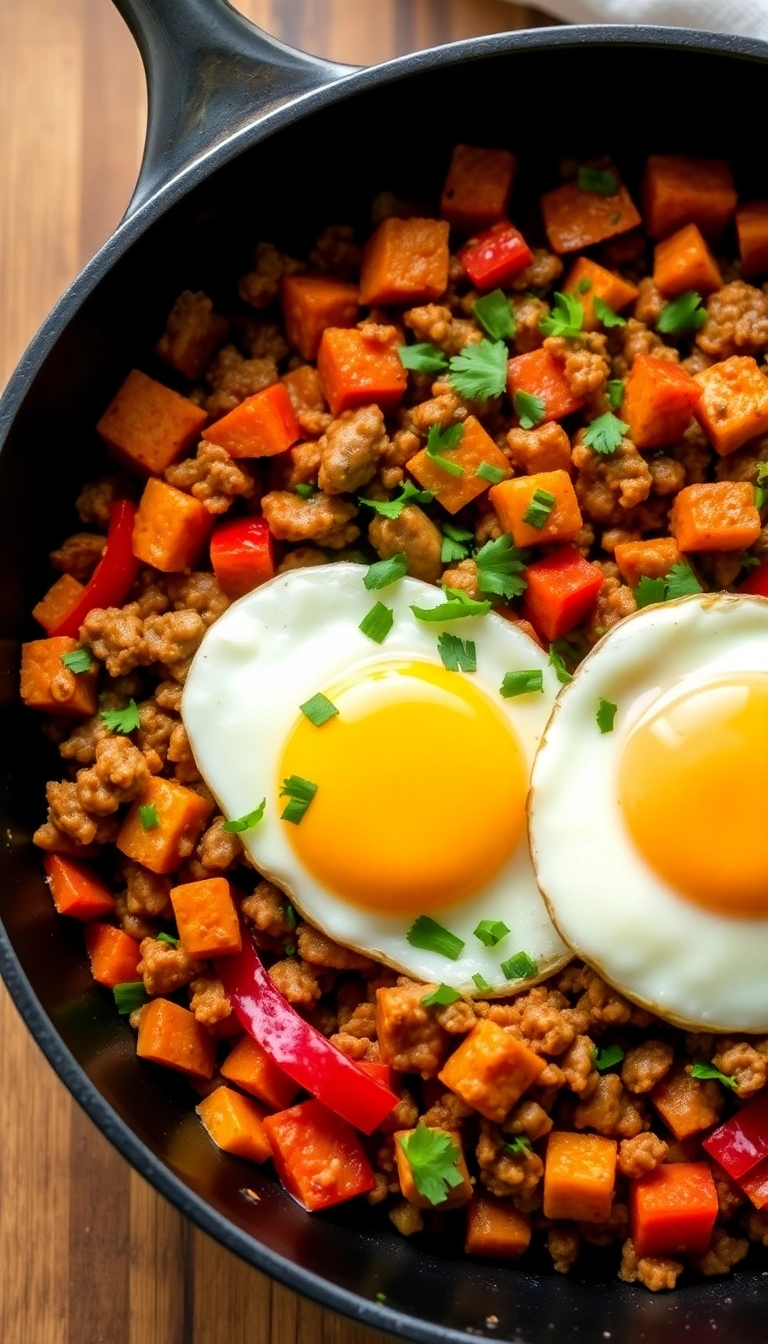 25 Easy Turkey Dinner Ideas That Are Perfect for Busy Weeknights! - 12. Turkey and Sweet Potato Hash