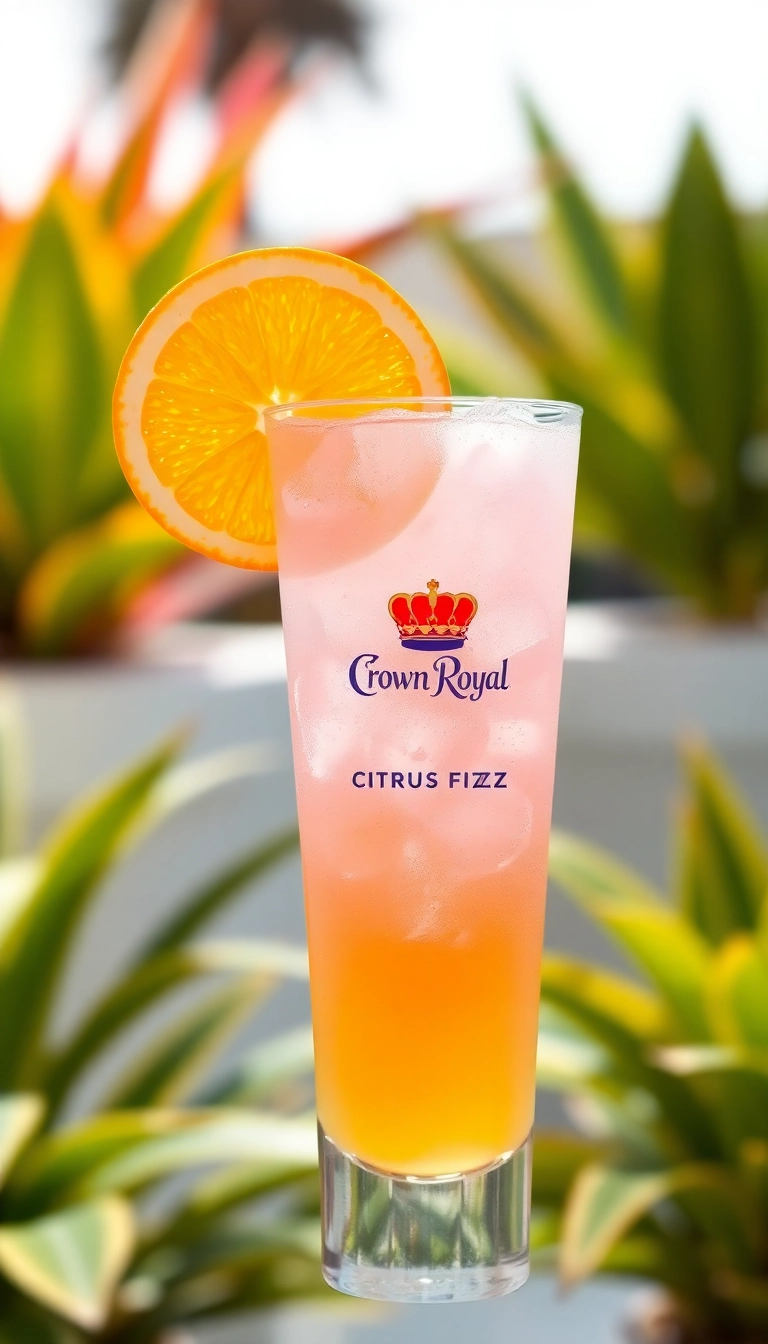 33 Sweet & Salty Crown Royal Drink Recipes That'll Make Your Taste Buds Dance! - Crown Royal Citrus Fizz