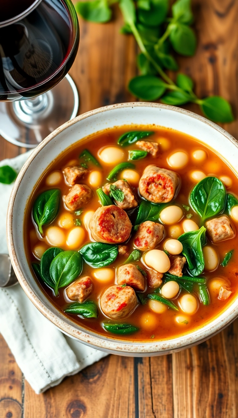 34 Easy Crockpot Soup Ideas That Will Warm Your Soul (You Won't Believe #12!) - 9. Italian Sausage and White Bean Soup