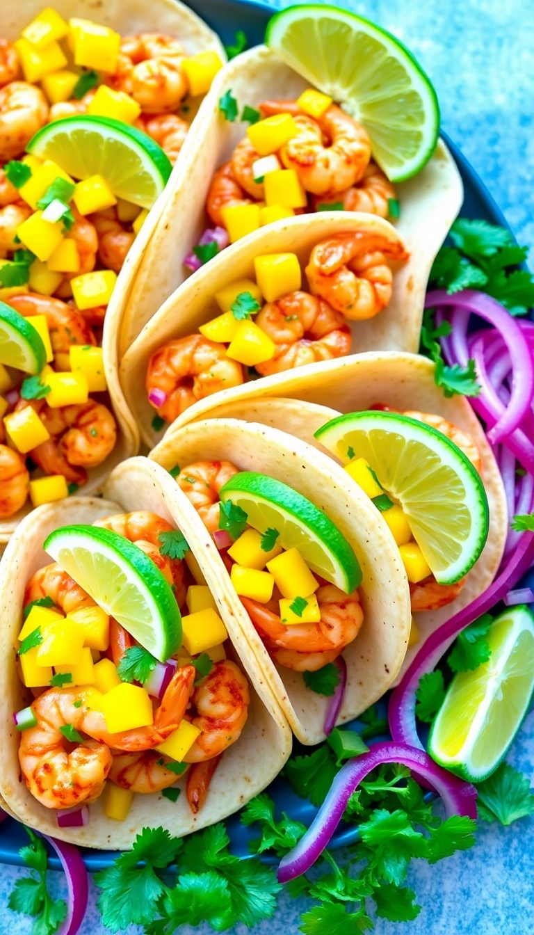 30 Cheap Dinner Recipes for Two That Will Blow Your Mind (You Won't Believe #17!) - 3. Spicy Shrimp Tacos with Mango Salsa