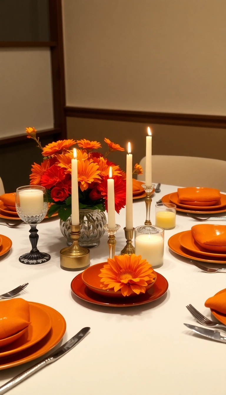 23 Friendsgiving Dinner Party Decor Ideas That'll Make Your Guests Swoon! - 11. Warm Color Scheme