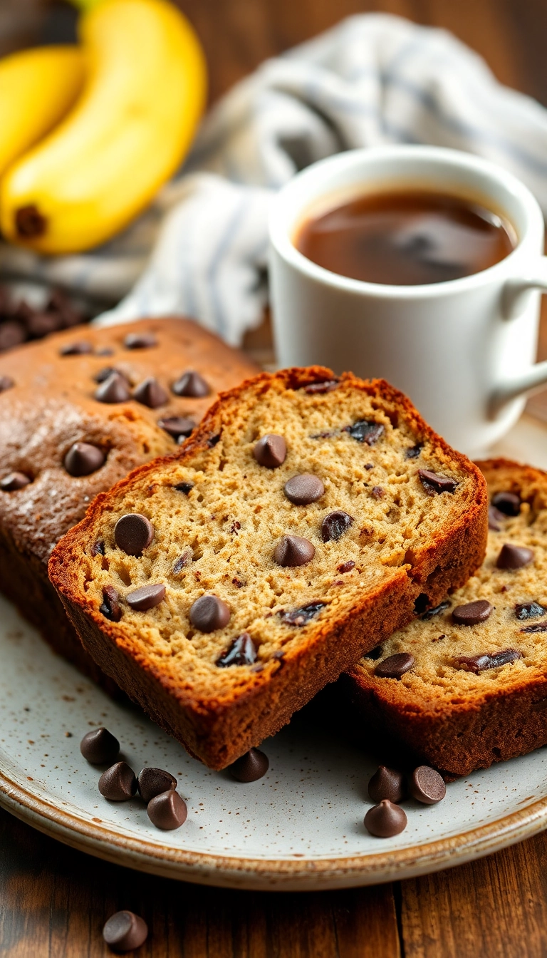 22 Homemade Bread Recipes That Bring Comfort to Your Dinner Table (#3 Is a Must-Try!) - 16. Chocolate Chip Banana Bread