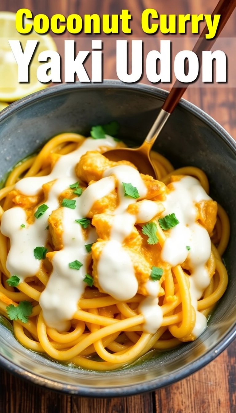 31 Comforting Chicken Yaki Udon Ideas That Will Warm Your Soul! - Coconut Curry Chicken Yaki Udon