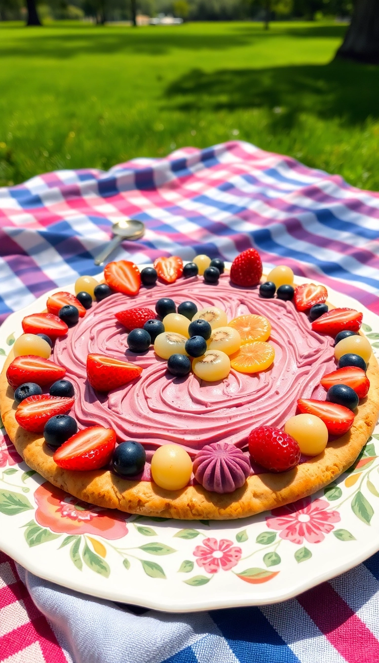 33 Family-Friendly Neapolitan Cake Ideas Everyone Will Love! - Neapolitan Fruit Pizza