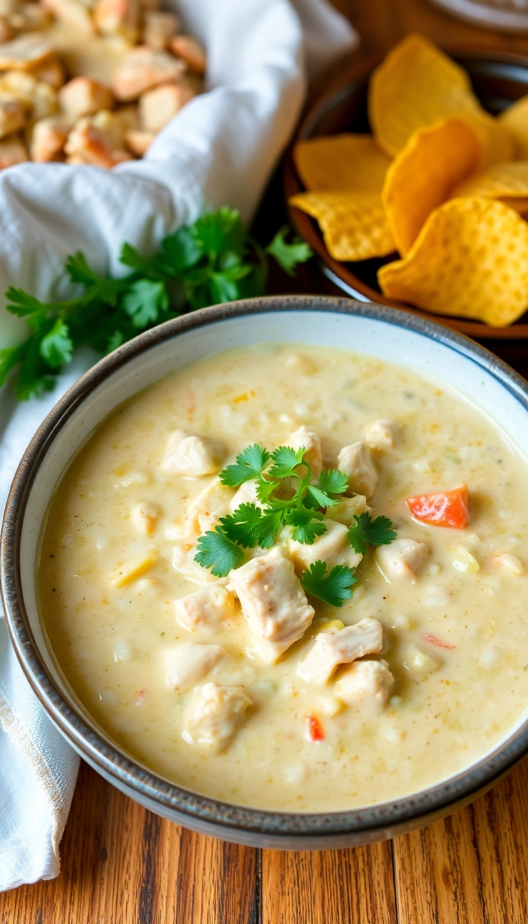 34 Unique Chili Recipe Ideas That Will Spice Up Your Dinner Tonight! - Creamy White Chicken Chili