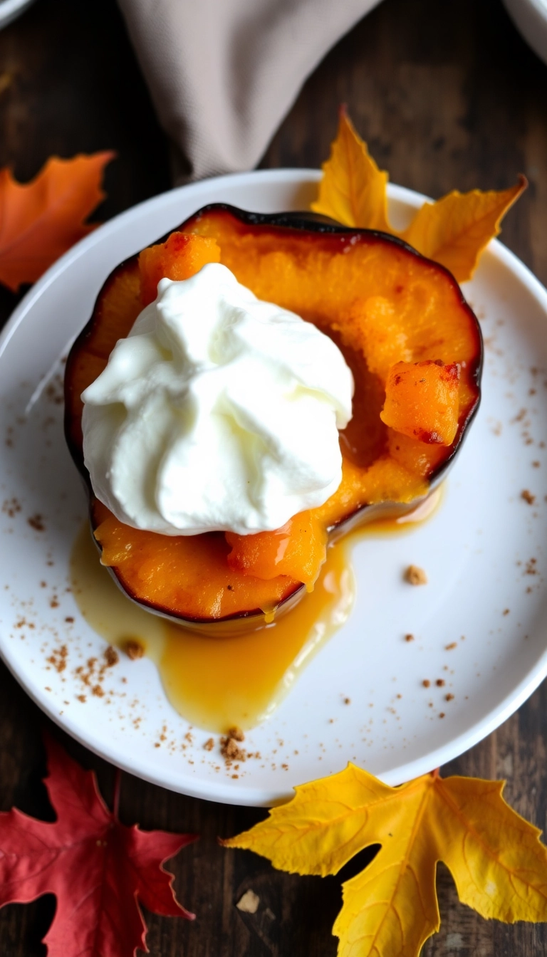 38 Cozy Roasted Acorn Squash Dishes That Will Have Everyone Asking for Seconds! - 15. Sweet Acorn Squash Dessert