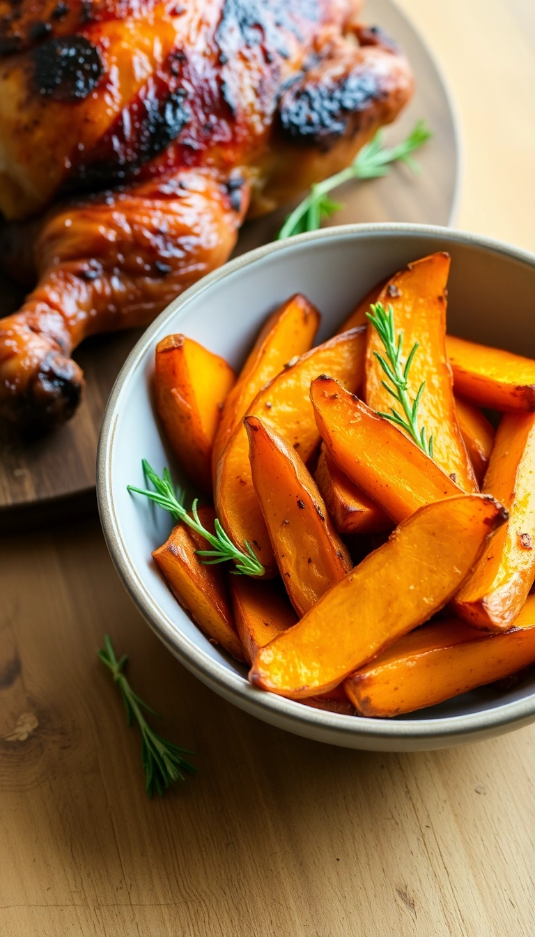 24 Genius Side Dishes for Smoked Chicken (You Need #15!) - 5. Roasted Sweet Potatoes